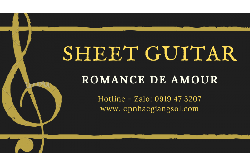 Sheet Romance De Amour Guitar