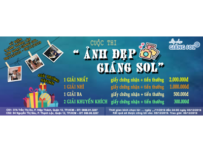 CUỘC THI ẢNH ĐẸP GIÁNG SOL KỶ NIỆM 9 NĂM THÀNH LẬP (08/12/2010 - 08/12/2019)