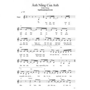 Sheet Ánh nắng của anh