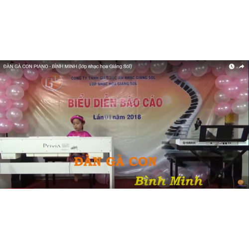 ĐÀN GÀ CON PIANO - BÌNH MINH (lớp nhạc họa Giáng Sol)