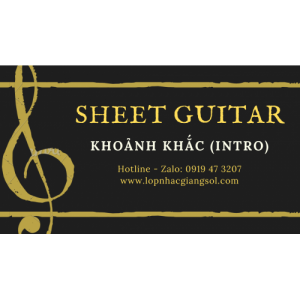 Sheet Khoảnh khắc intro