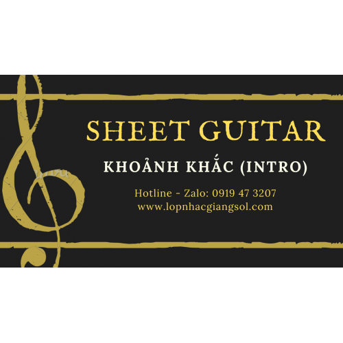 Sheet Khoảnh khắc intro