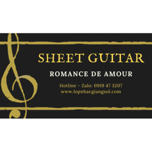 Sheet Romance de amour guitar